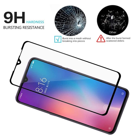 Huawei Y7 Prime 2019 CaseUp Tam Kapatan Ekran Koruyucu Siyah 4